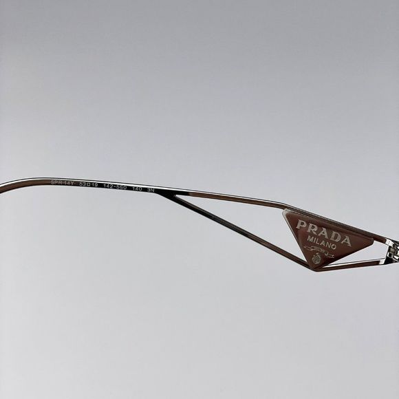 Prada PR14YS 1425S0 Sunglasses Talc Dark Grey Rectangle Women - Picture 13 of 15